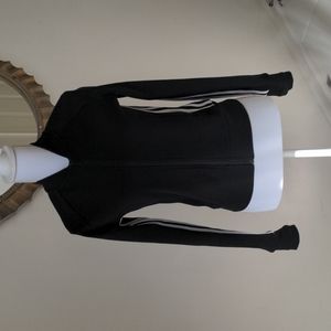 NWOT extra small classic black and white Adidas sports athletic zip up jacket